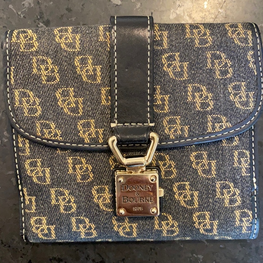 Doomed & Bourke Leather/Denim Lock Wallet